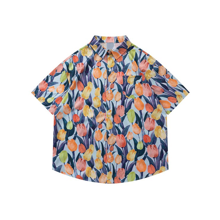 【10%OFFクーポン!11/27(木)1:59まで】HOOK 在庫限り 古着風総柄ビッグアロハシャツ 韓国ファッション ストリート系 春服 オラオラ系 オーバ...