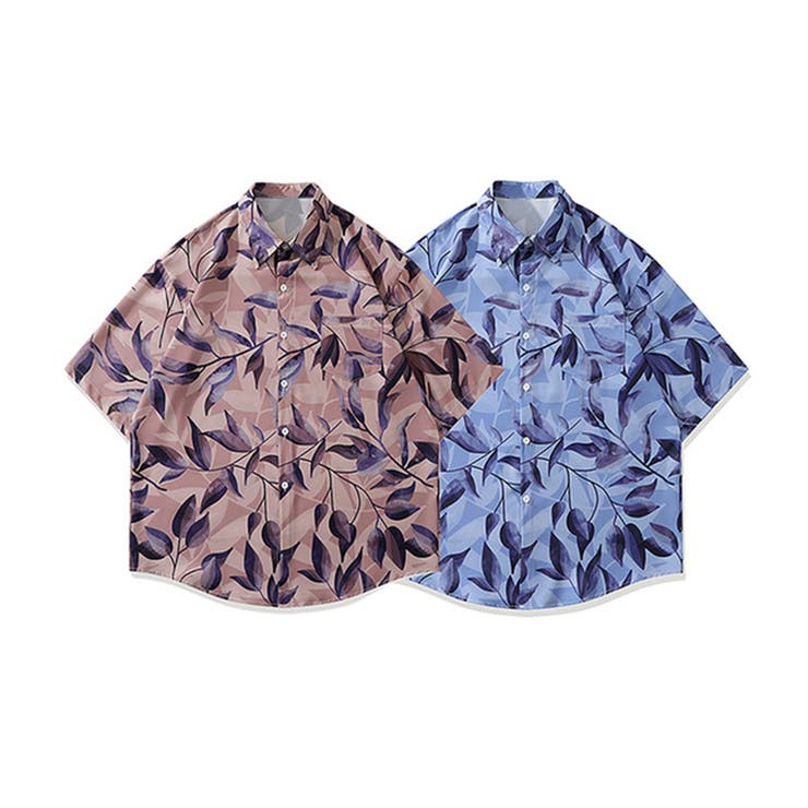 HOOK 在庫限り 古着風総柄ビッグアロハシャツ 韓国ファッション ストリート系 春服 オラオラ系 オーバーサイズ ビッグシルエット 半袖 大きいサイズ 夏 半...