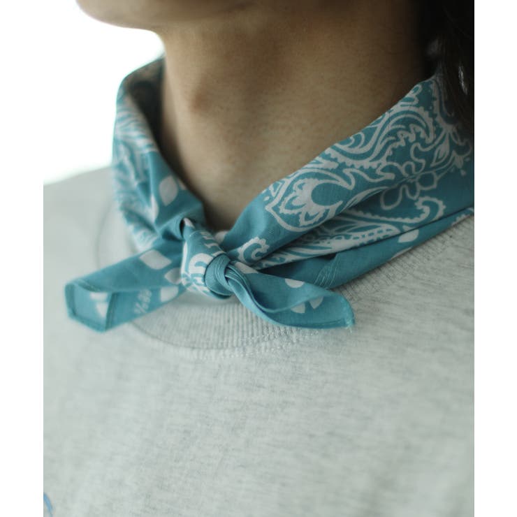 【10％OFFクーポン！2/23(月)1:59まで】HOOK piratesペイズリー柄コットンバンダナハンカチ 小物