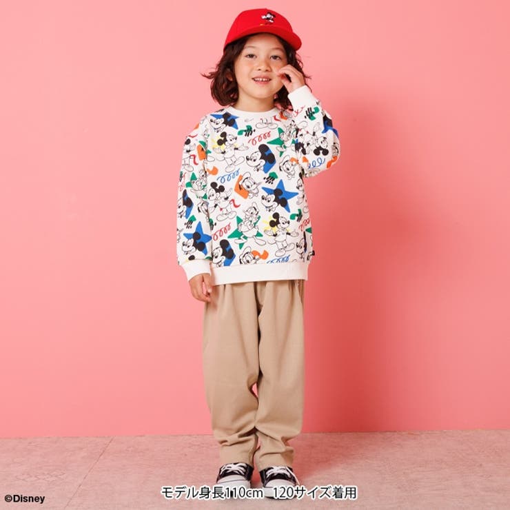 【10％OFFクーポン！4/10(金)1:59まで】BABYDOLL 親子お揃い ディズニー カラフル総柄トレーナー 1203K トップス 2