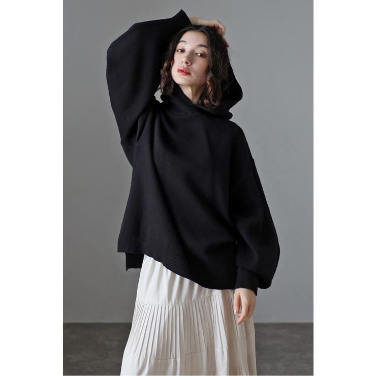 Rakuten - 【10％OFFクーポン！6/3(水)まで】BONJOUR SAGAN ボリュームスリーブニットフーディー 88-004426 トップス