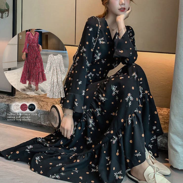 Miniministore ティアードワンピース 長袖 ロングワンピ ワンピース・ドレス