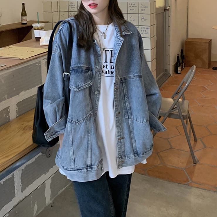 【20％OFFクーポン！2/20(金)限定】Miniministore デニムジャケットゆったり レディース春秋 アウター(コート・ジャケットなど)