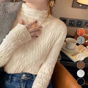 【8/11まで5%OFFクーポン】Miniministore ニットトップス 秋冬プチハイネック 長袖 トップス