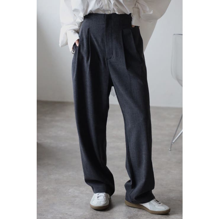 BONJOUR SAGAN 2タックベルトレススラックスパンツ 88-003240 パンツ・ズボン