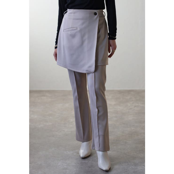 BONJOUR SAGAN マルチウェイラップフレアパンツ 77-003302 パンツ・ズボン