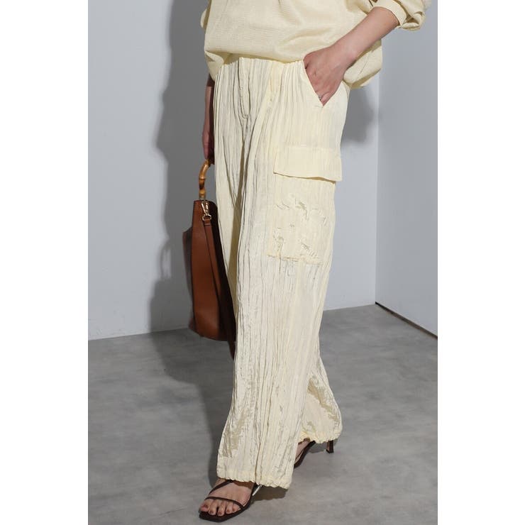 BONJOUR SAGAN ワッシャーサテンカーゴパンツ 77-004104 パンツ・ズボン