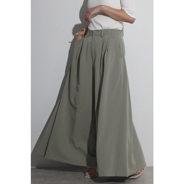 BONJOUR SAGAN タックフレアワイドパンツ 77-004169 パンツ・ズボン