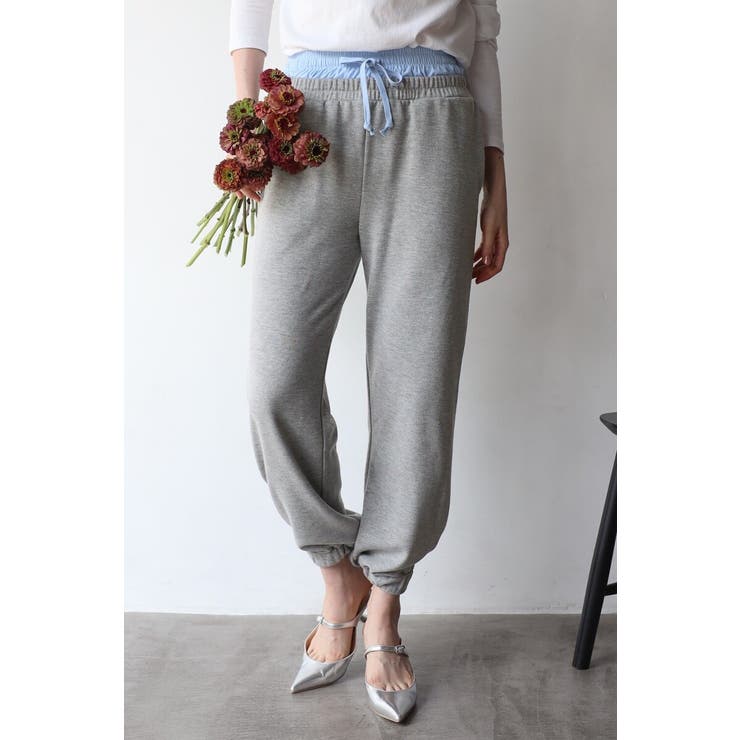 BONJOUR SAGAN double waist sweat pants / ダブルウエストスウェットパンツ 88-004174 パンツ・ズボン