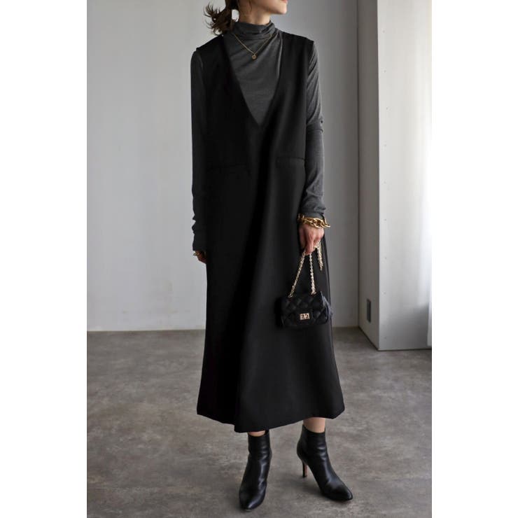 BONJOUR SAGAN 前後2WAYダブルクロスジャンスカ 77-002126 ワンピース・ドレス