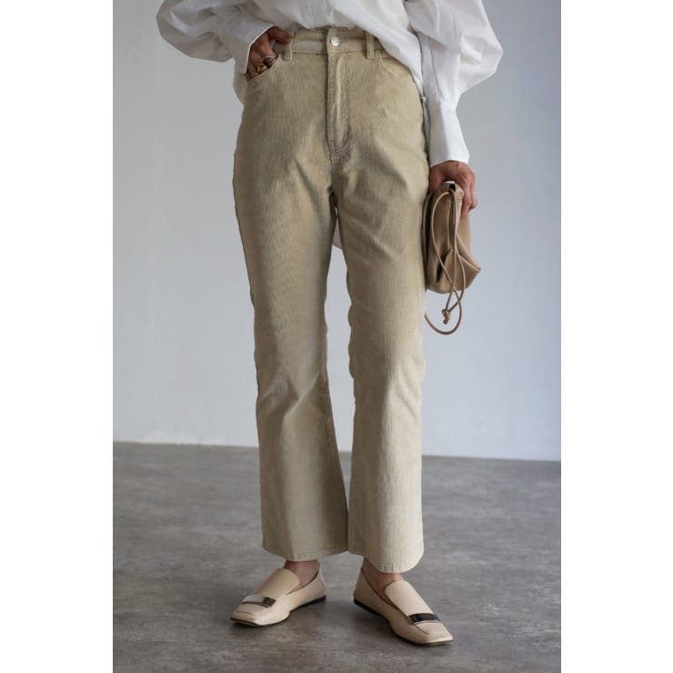 BONJOUR SAGAN コーデュロイセミフレアパンツ 88-001485 パンツ・ズボン