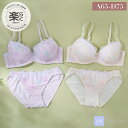 palissee フラワープリント3/4モールドカップブラ&ショーツ インナー・下着