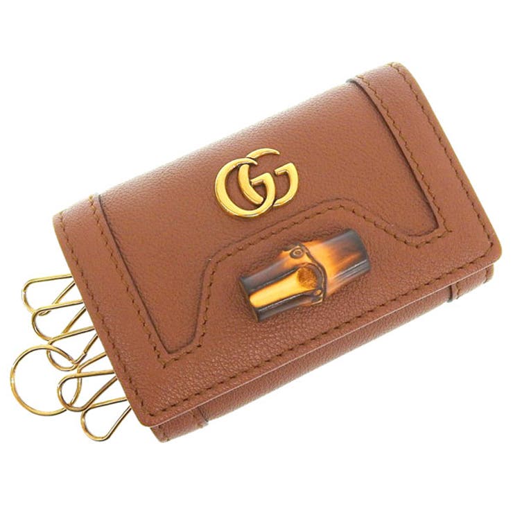【10％OFFクーポン！1/29(木)1:59まで】Riverall GUCCI グッチ キーケース 6連 レディース アウトレット レザー バンブー ブラウン DIANA 65863617Q0T2535 GUCCI 小物