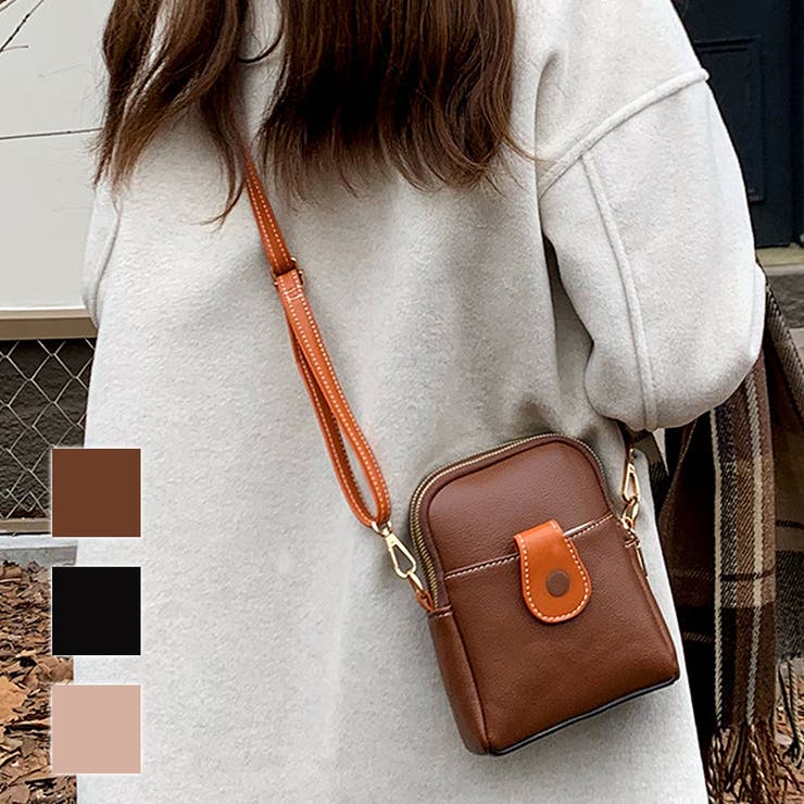 【10％OFFクーポン！2/10(火)1:59まで】Amulet フェイクレザーミニショルダーバッグ バック レディース かばん 10代 20代 30代 韓国ファッション 韓国 カジュアル スマホショルダー オールシーズン バッグ・鞄