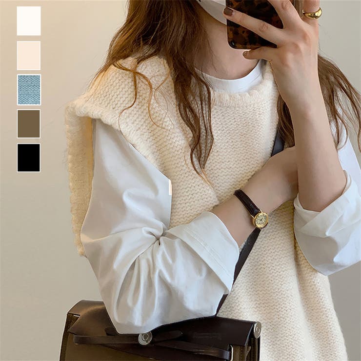 【10％OFFクーポン！2/23(月)1:59まで】Miniministore ニットベスト レディース ニットジレ トップス