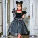 my minette ベロア×ボリュームチュールブラックキャットガールコスチューム ハロウィンコスプレ ガーリーコスプレ 露出控えめ 黒猫 アニマル Mサイズ ブラック あいみ なぎ myMinette マイミネット コスチューム