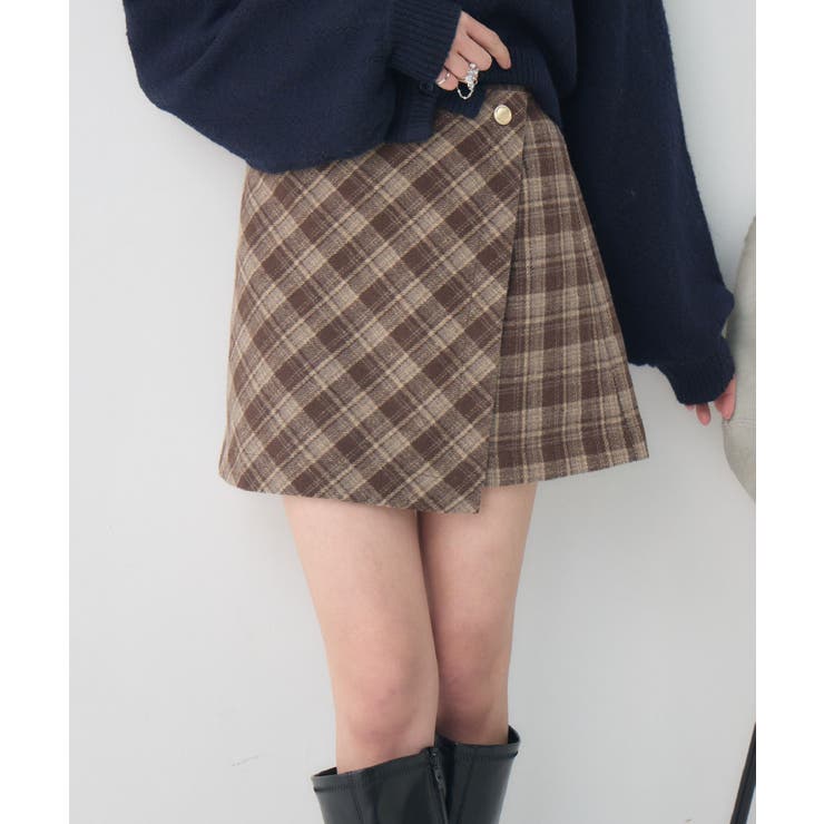 RETRO GIRL フロントラップミニSK スカート