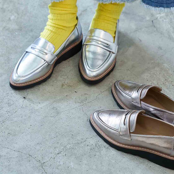 Mode et Jacomo×ing 【レイン対応】ポインテッドコインローファー シューズ・靴