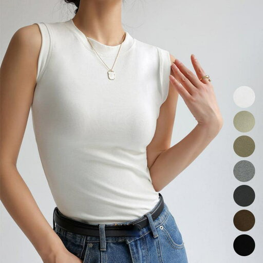 アクセサリーショップPIENA Tシャツ レディース 春夏秋 ノースリーブ 丸首 長め丈 タイトめ インナー ポリエステル 無地 シンプル 大人っぽい 着やせ カジュアル 白 トップス アクセサリーショップPIENA Tシャツ レディース 春夏秋 ノースリーブ 丸首 長め丈 タイトめ インナー ポリエステル 無地 シンプル 大人っぽい 着やせ カジュアル 白 トップス