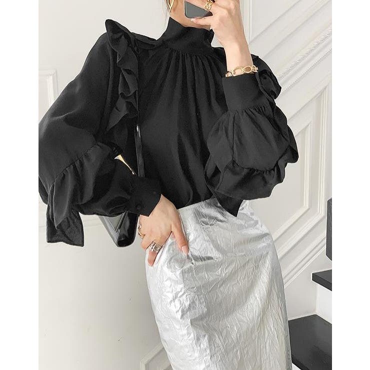 【10％OFFクーポン！5/7(木)9:59まで】Ulysses フリルスタンドカラーシャツトップス トップスUlysses フリルスタンドカラーシャツトップス トップス
