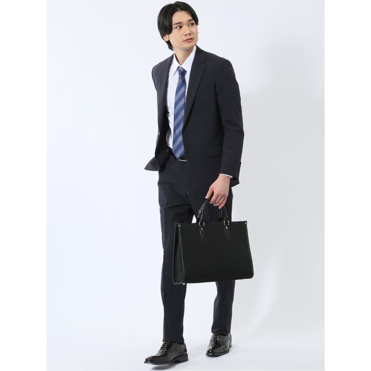 TAKA-Q MEN ストレッチウォッシャブル レギュラーフィット 2ボタン2ピース リクルートスーツ 紺無地 スーツ