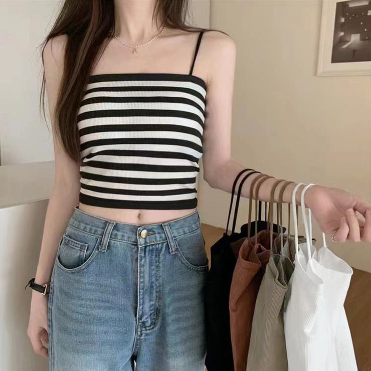 アクセサリーショップPIENA キャミソール レディース 春夏秋 ショート丈 ノンワイヤー 細めストラップ ..