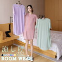 アクセサリーショップPIENA Tシャツワンピース レディース 春夏 半袖 丸首 ミニ丈 テールカット ルームウェア ポリエステル シンプル 細リブ 黒 ワンピース・ドレス