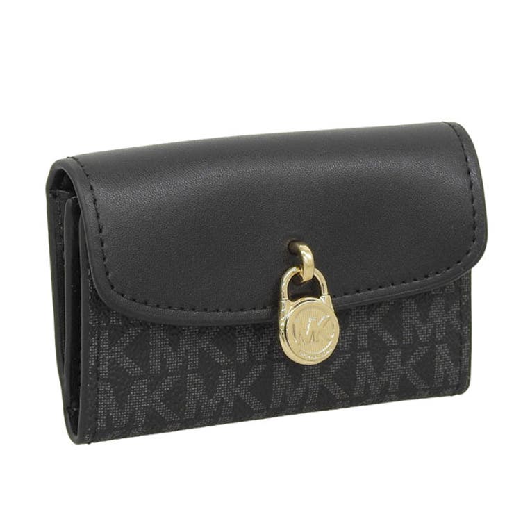Riverall MICHAEL KORS マイケルコース ミニ財布 コインケース 小銭入れ カードケース レディース アウトレット ブラック LYRA 35S5G1YE0B-001 MICHAEL KORS 財布