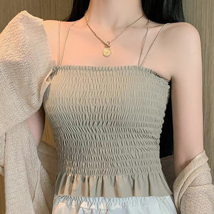 【10％OFFクーポン！2/10(火)1:59まで】レースレディース バック クロス シャーリング フリル ブラトップ 女性 レディース 肌着 ブラジャー キャミソール ノンワイヤー 夏 単色 無地 ベアトップ チューブトップ ノースリーブ ヘルシー カ