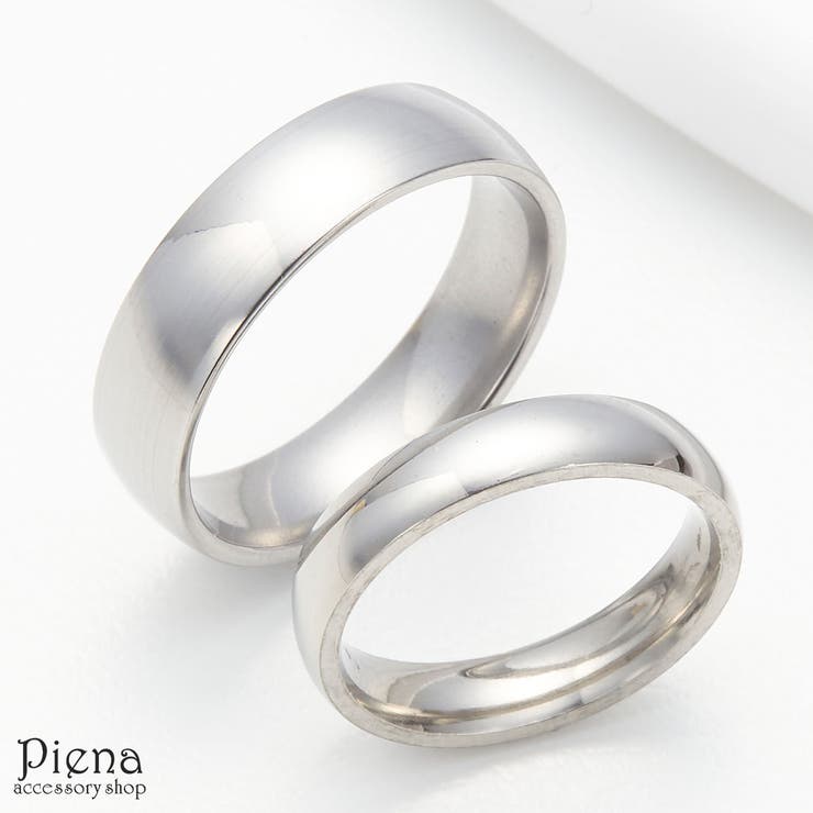 【10％OFFクーポン！2/10(火)1:59まで】アクセサリーショップPIENA リング レディース メンズ サージカルステンレス 甲丸 ユニセックス 金属アレルギー対応 安心 シンプル 幅4ミリ 6ミリ アクセサリー