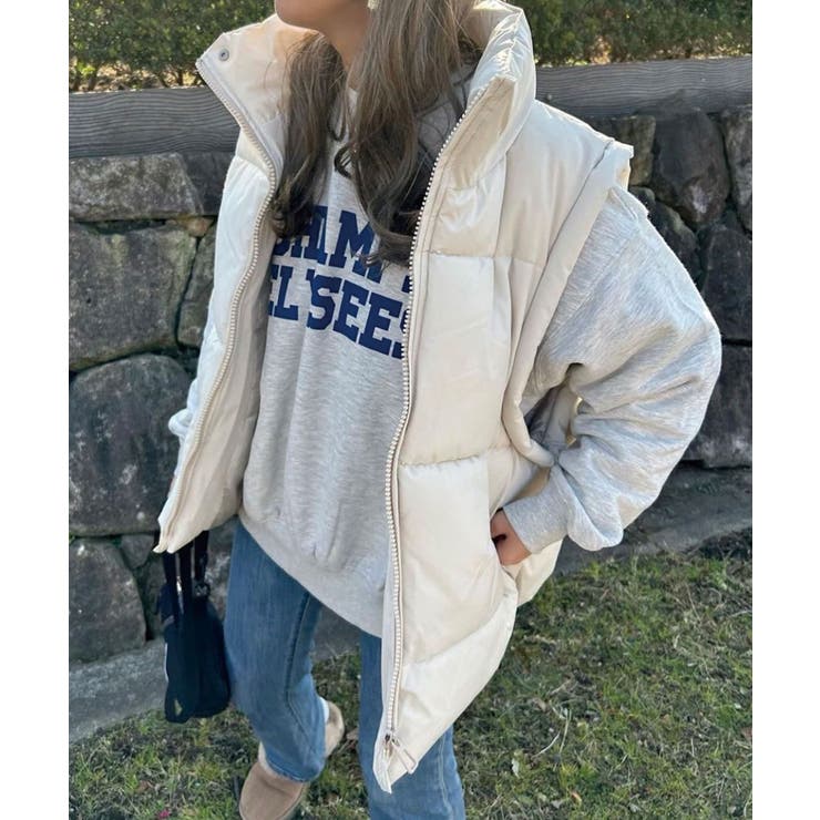 CORNERS ファイバーダウンオーバーベスト 中わたベスト ダウンベスト アウター(コート・ジャケットなど)