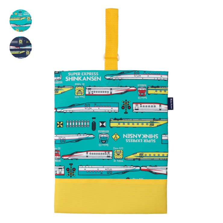 【ポイント2倍＆クーポン！3/11(水) 1:59まで】こどもの森e-shop JR新幹線電車柄シューズケース バッグ・鞄