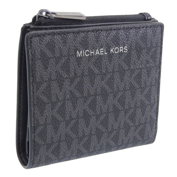 【10％OFFクーポン！3/26(木)1:59まで】Riverall MICHAEL KORS マイケルコース 財布 メンズ 二つ折り財布 アウトレット コーティング キャンバス ブラック クーパー スクエアジップウォレット シグネチャー COOPER
