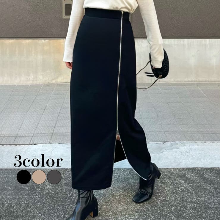 LAUIR ストレートジップスカート スカート(4.0)