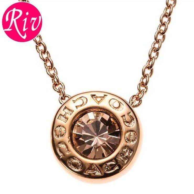 【10％OFFクーポン！2/10(火)1:59まで】Riverall Coach コーチ OPEN CIRCLE STONE STRAND ネックレス アクセサリー