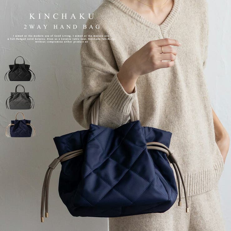 【10％OFFクーポン！2/10(火)1:59まで】Vita Felice 巾着2WAYハンドバッグ バッグ・鞄