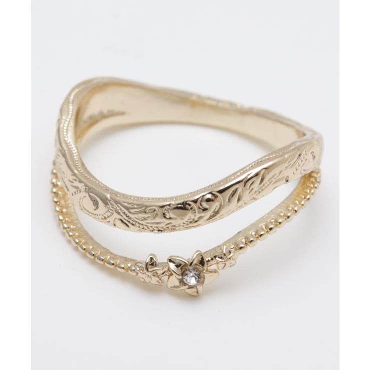 【10％OFFクーポン！2/10(火)1:59まで】アミナコレクション 【Kahiko】プルメリアクロスピンキーリング アクセサリー