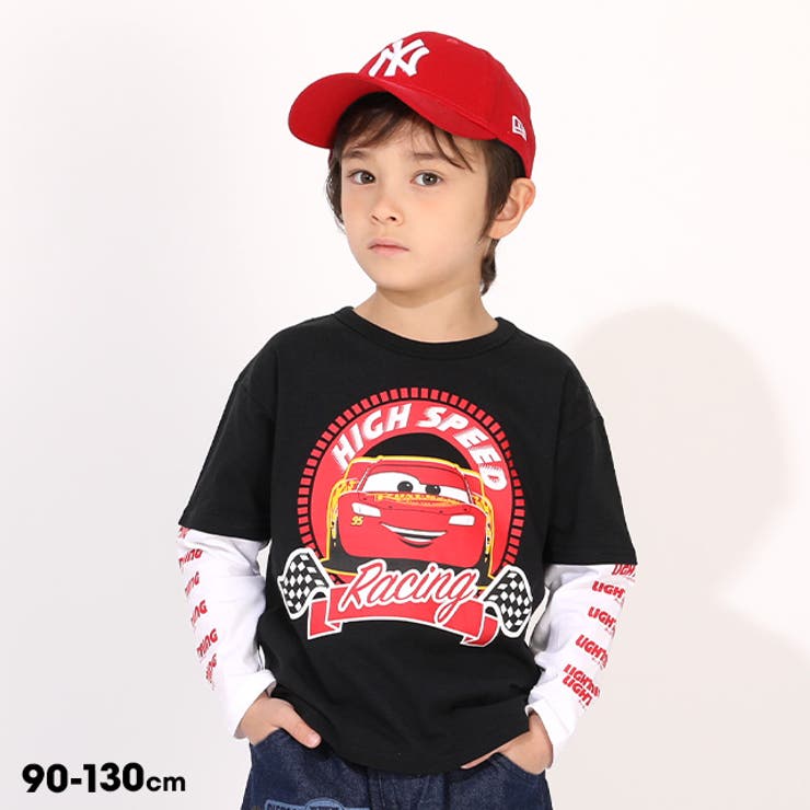 【10％OFFクーポン！2/10(火)1:59まで】BABYDOLL ディズニー カーズ 重ね着風ロンT 1268K トップス
