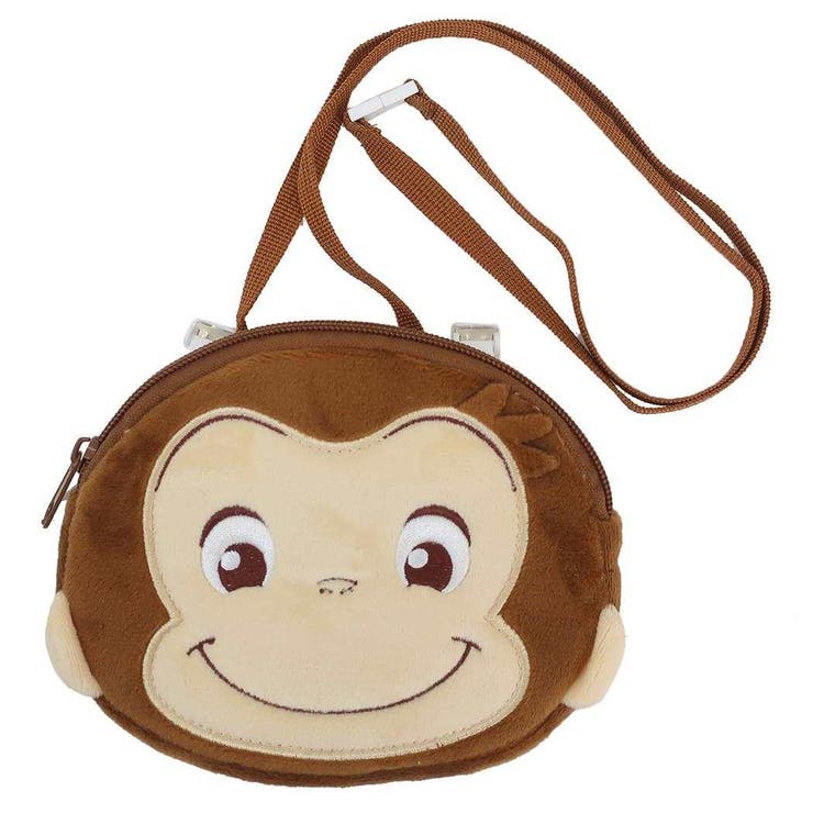【10％OFFクーポン！3/26(木)1:59まで】cinemacollection おさるのジョージ クリップポケット ショルダー付き フェイス ポケットポーチ にっこり ジョージ 新入学 丸眞 入園入学準備雑貨 絵本キャラクター グッズ バッグ・鞄