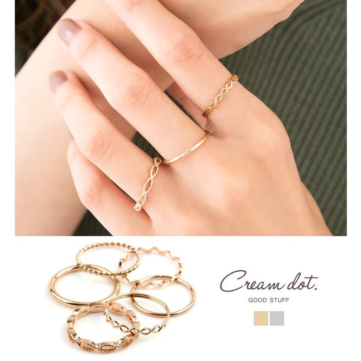 ��10��OFF�����ݥ�1/16(��)1:59�ޤǡ�CREAM-DOT 6�����å� ��� ��°����륮�� �˥å���ե꡼ ���� ���åȥ�� ��ǥ����� �Ť�...