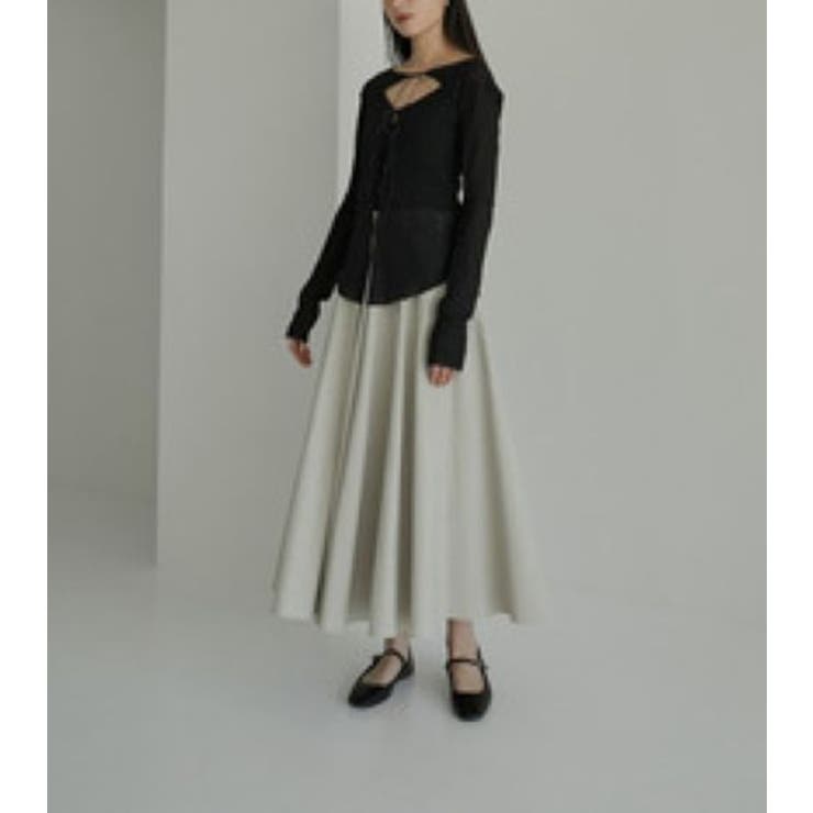 LE CIEL BLEU outlet PaneledDrapeMaxi スカート