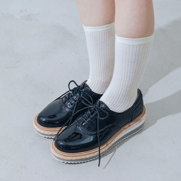 【10％OFFクーポン！2/10(火)1:59まで】EVOL 【美脚効果・22.0-25.0cm展開】厚底プラットフォームレースアップシューズ シューズ・靴