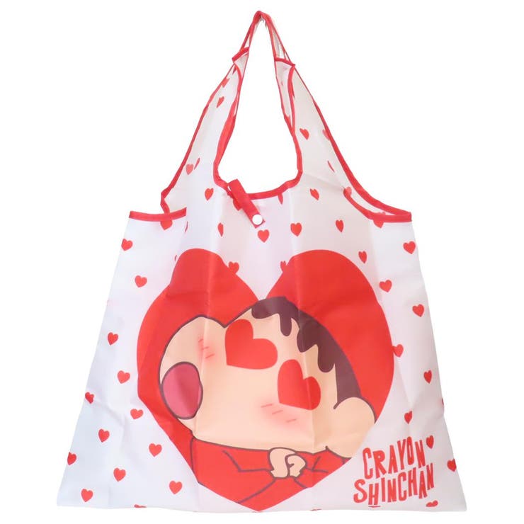 cinemacollection クレヨンしんちゃん エコバッグ 折りたたみショッピングバッグ ハート スモールプラネット お買物かばん アニメキャラクター グッズ バッグ・鞄
