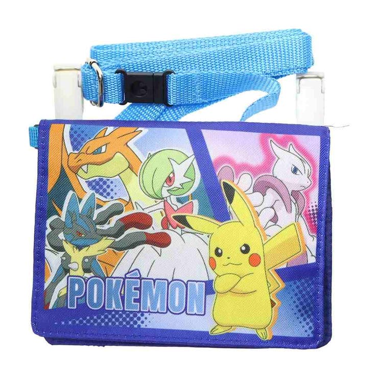 cinemacollection ポケットモンスター クリップポケット ショルダー付きお出かけウォレット NVY ポケモン サンアート キッズポーチ キャラクター グッズ バッグ・鞄