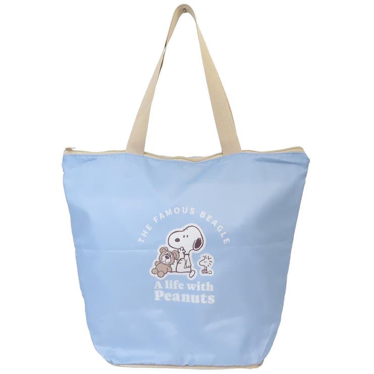 cinemacollection スヌーピー ショッピングバッグ Wスペース保冷サポートエコバッグ スヌーピーとくま ピーナッツ カミオジャパン お買い物かばん 折りたたみ キャラクター グッズ バッグ・鞄
