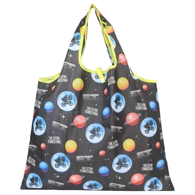 cinemacollection E.T. エコバッグ ショッピングバッグ A 宇宙 パターン スモールプラネット お買い物かばん 映画キャラクター グッズ バッグ・鞄