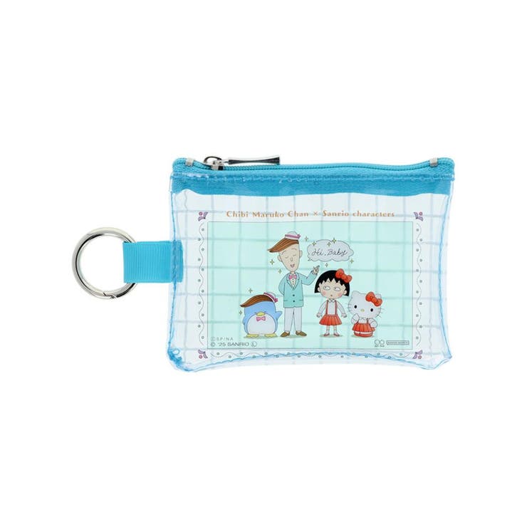 【10％OFFクーポン！2/10(火)1:59まで】cinemacollection ちびまる子ちゃんxサンリオキャラクターズ ミニポーチ ミニクリアポーチ グリーン サンリオ サンスター文具 小物入れ キャラクター グッズ バッグ・鞄