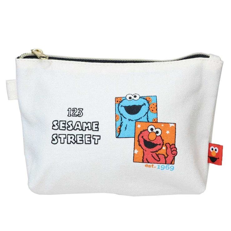 【10％OFFクーポン！2/10(火)1:59まで】cinemacollection セサミストリート コスメポーチ 舟形ポーチ エルモ＆クッキーモンスター 小物入れ キャラクター グッズ バッグ・鞄