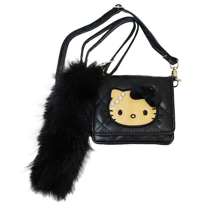 【10％OFFクーポン！2/23(月)1:59まで】cinemacollection ハローキティ ショルダーバッグ しっぽファーつきミニウォレットショルダー BK サンリオ サンアート プレゼント 斜め掛けかばん キャラクター グッズ バッグ・鞄