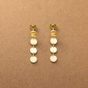 【8/11まで5%OFFクーポン】CREAM-DOT ピアス ステンレス製 金属アレルギー 316L つけっぱなし サージカルステンレス レディース 揺れる 4連 プレート メタル 大人 ゴールド シルバー ピンクゴールド アクセサリー
